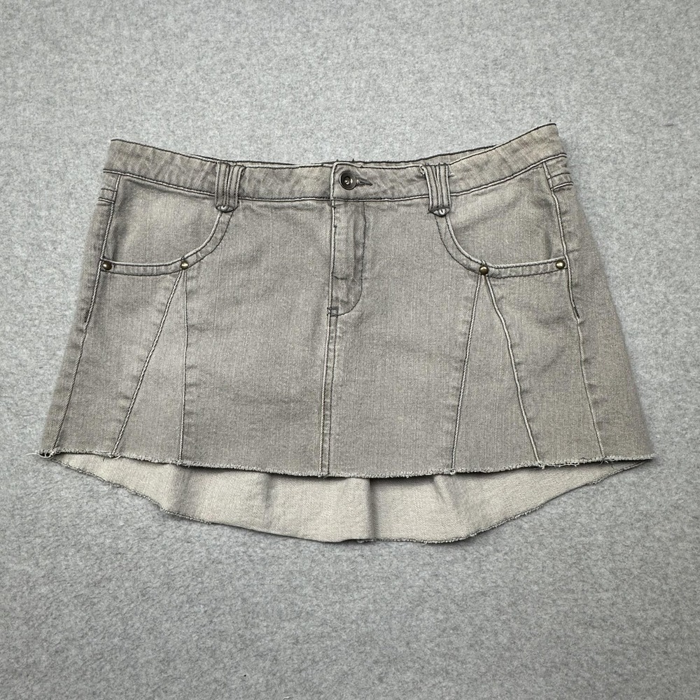 No Boundaries Gray Mini Skirt